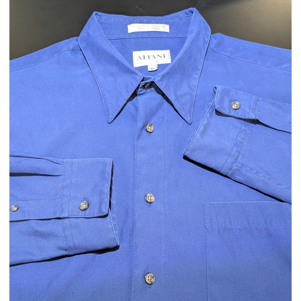 Alfani Men's Large Blue Long Sleeve Shirt